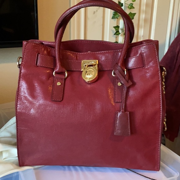 NWT Michael Kors Hamilton Large in Claret - Picture 8 of 12